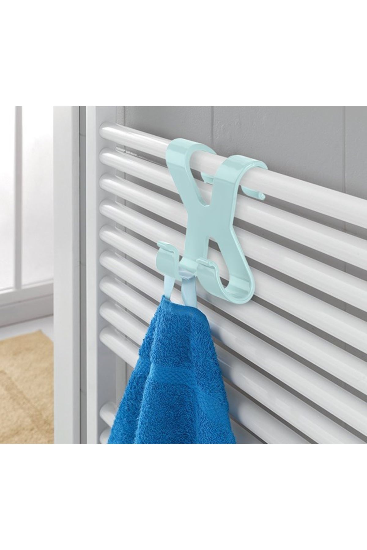 TBL Dekor® Hang it Pratik Kolay Taşımabilir Havlupan 2 Kancalı Banyo Askısı