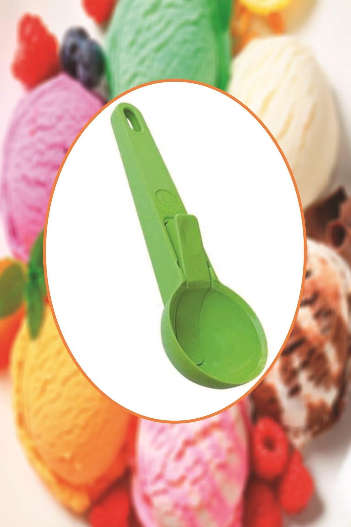 TBL Dekor® Pratik Mandallı Plastik Dondurma Servis Sunum Kepçesi Kaşığı