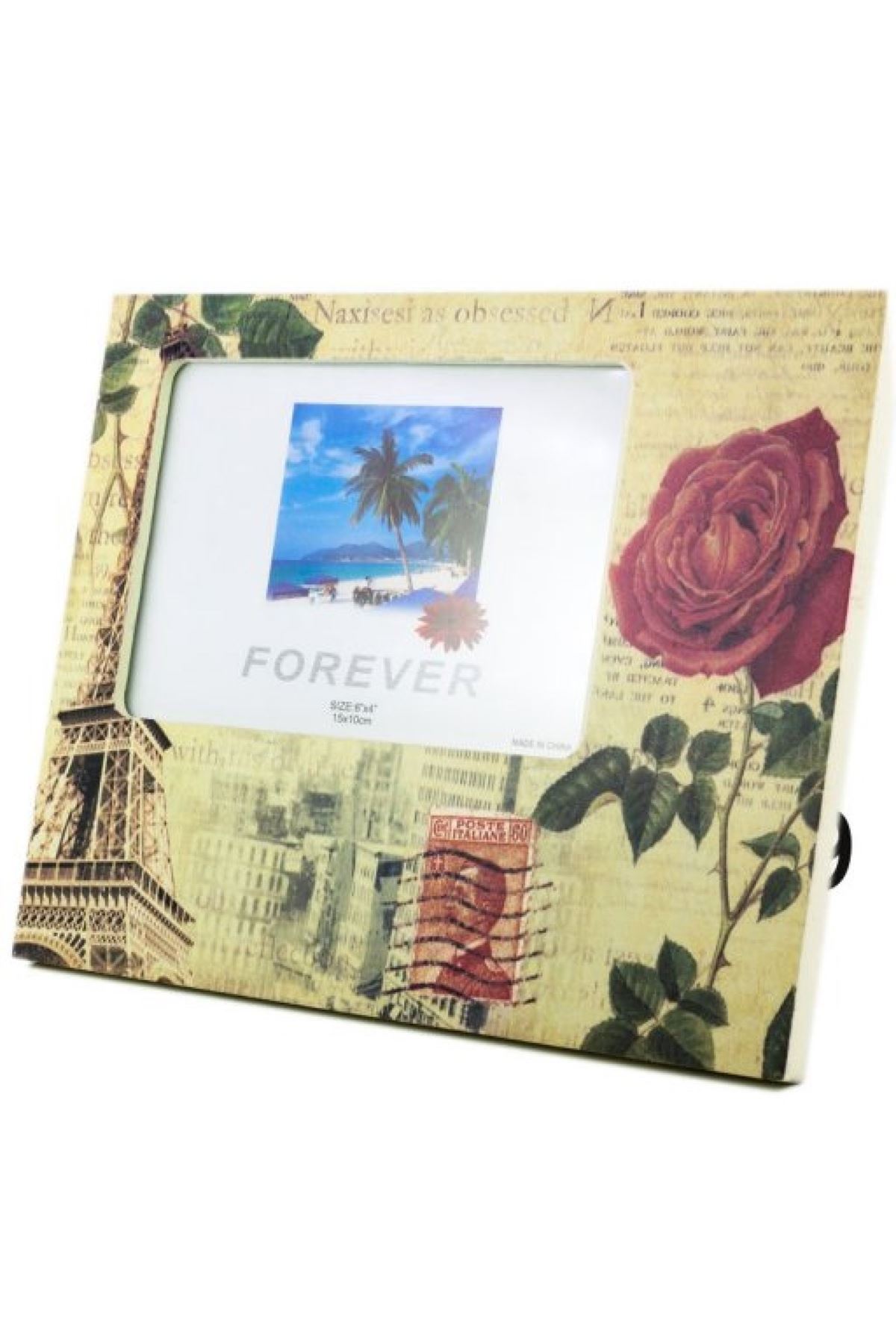 TBL Dekor® Decotown Dekoratif Desenli Çerçeve Gül Motifli Fotoğraf Çerçevesi