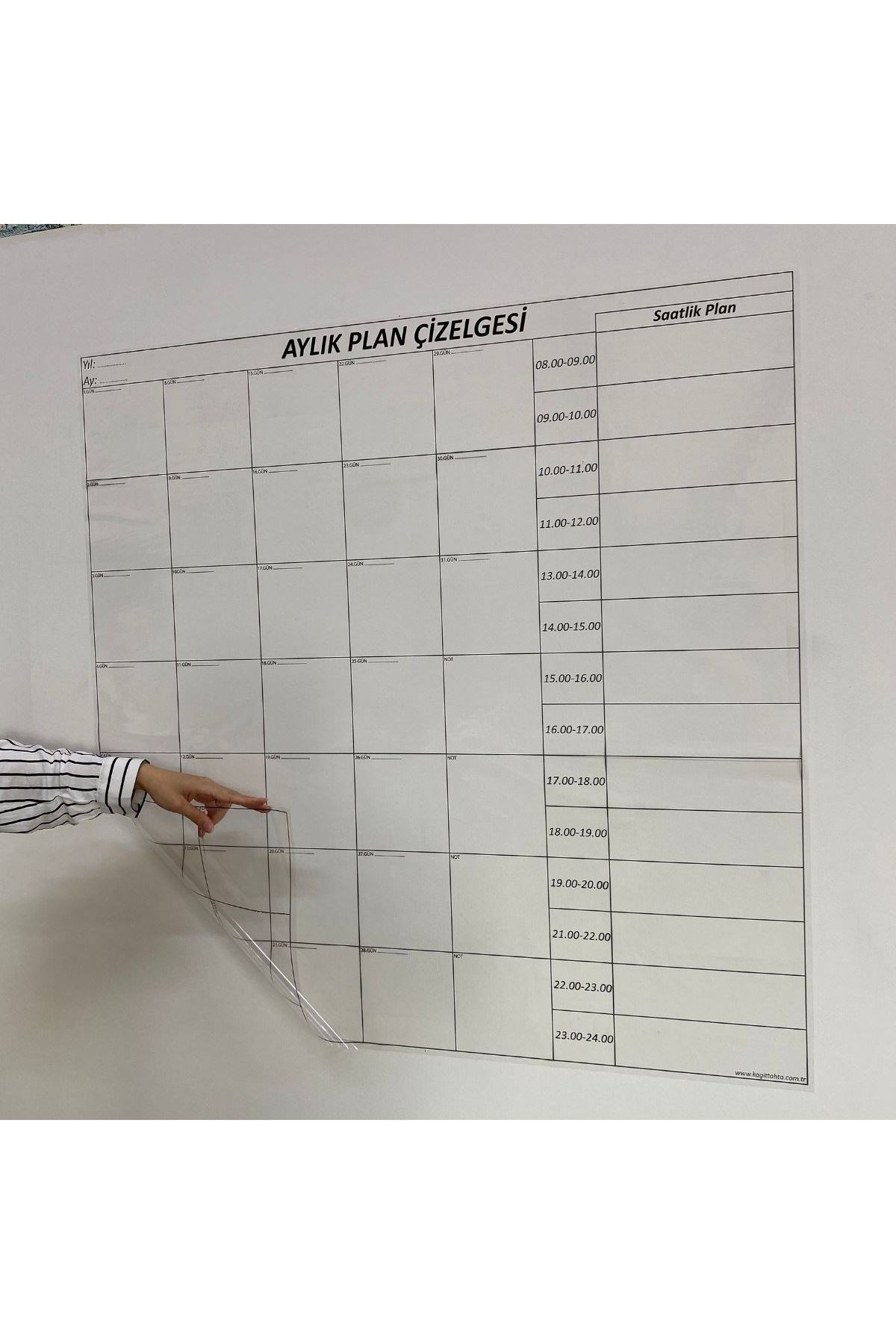 TBL Dekor® Aylık Planlayıcı Manyetik Duvar Stickerı Takvim Plan Çizelgesi