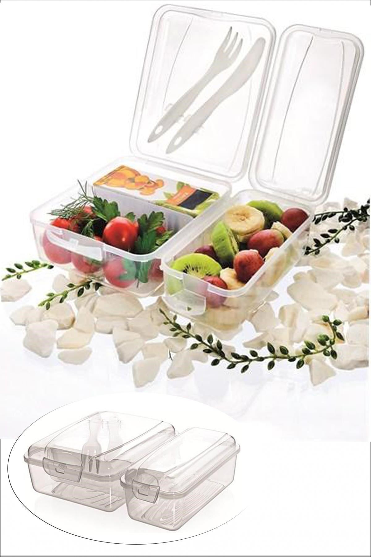 TBL Dekor® Takeaway Ergonomik Asorti Çatal Bıçaklı Pratik Yoğurt Saklama Kabı