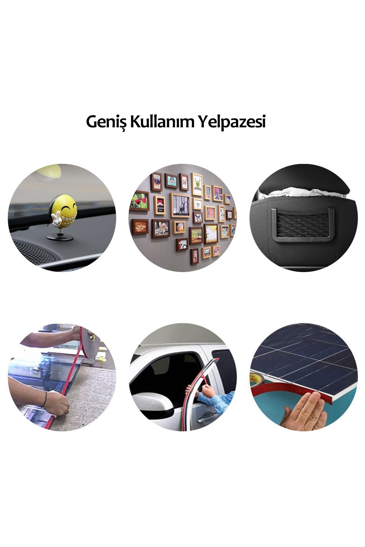 TBL Dekor® 2 Metre Güçlü Yapışkanlı Çift Taraflı Slikon Pratik Şeffaf Bant
