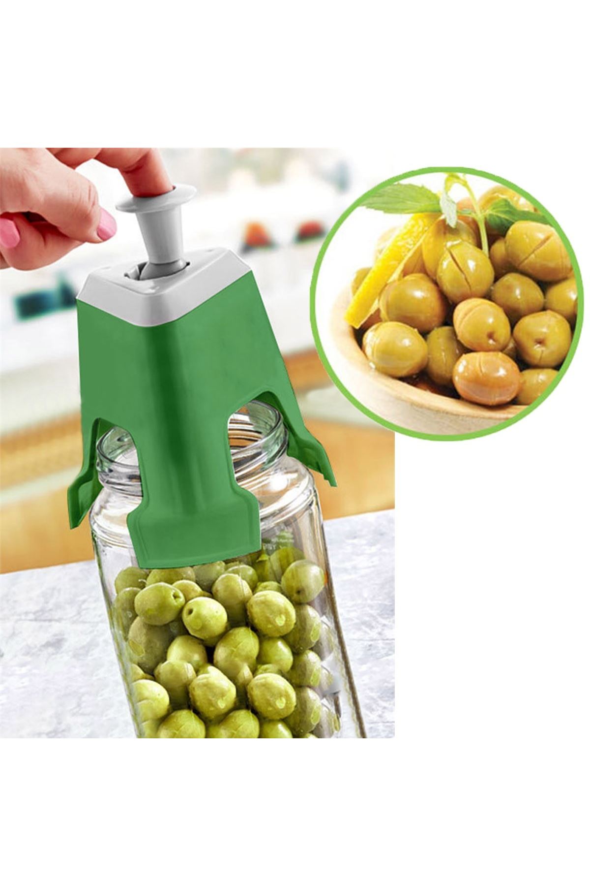 TBL Dekor® Kolay Zeytin Dilme Çizme Aparatı Pratik Kolay Zeytin Çizici Alet