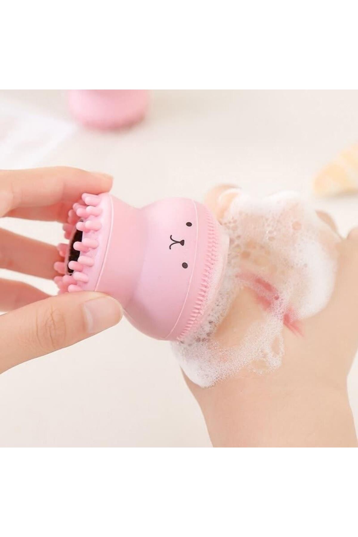 TBL Dekor® Peeling Etkili Mini El Yüz Cilt Temizleme Fırçası Silikon Temizlenmesi Kolay  Siyah Nokta Gi