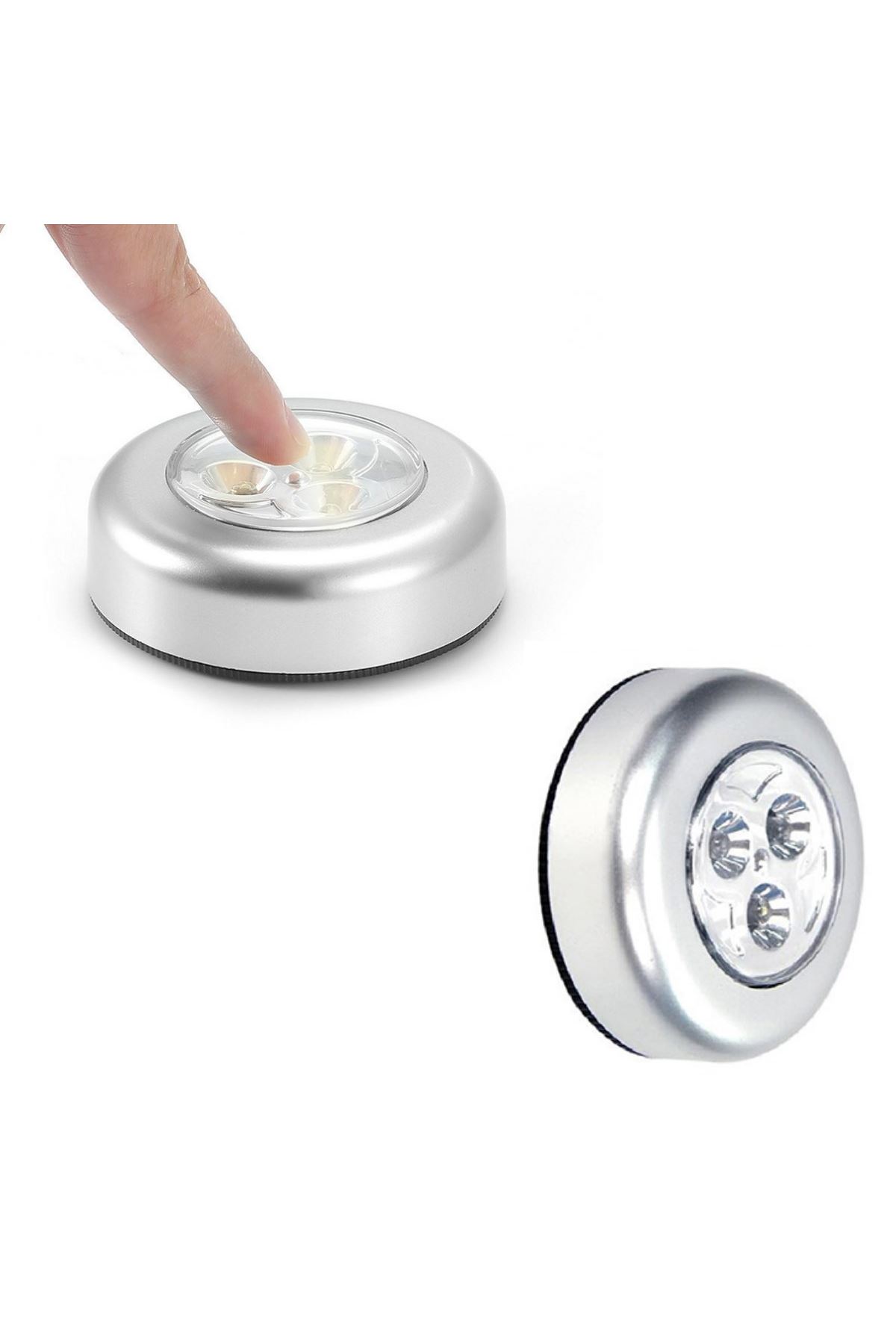 TBL Dekor® Kablosuz Spot Pilli Dokunmatik Led Lamba 3 Ledli Dolap Lambası