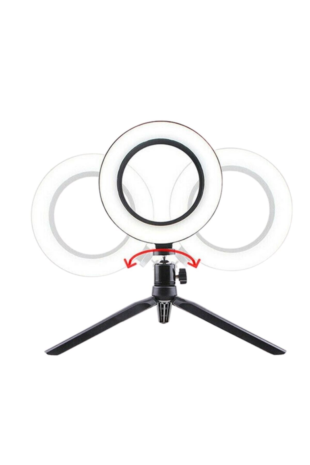 TBL Dekor® 8inç 20cm Youtube Instagram Tiktok Selfie  Stüdyo Video Fotoğraf Ring Light  Tripod Led Halk