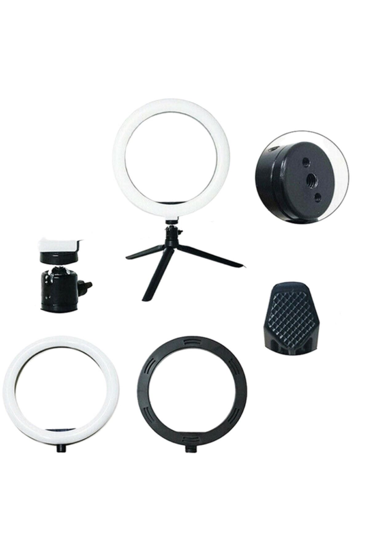 TBL Dekor® 8inç 20cm Youtube Instagram Tiktok Selfie  Stüdyo Video Fotoğraf Ring Light  Tripod Led Halk