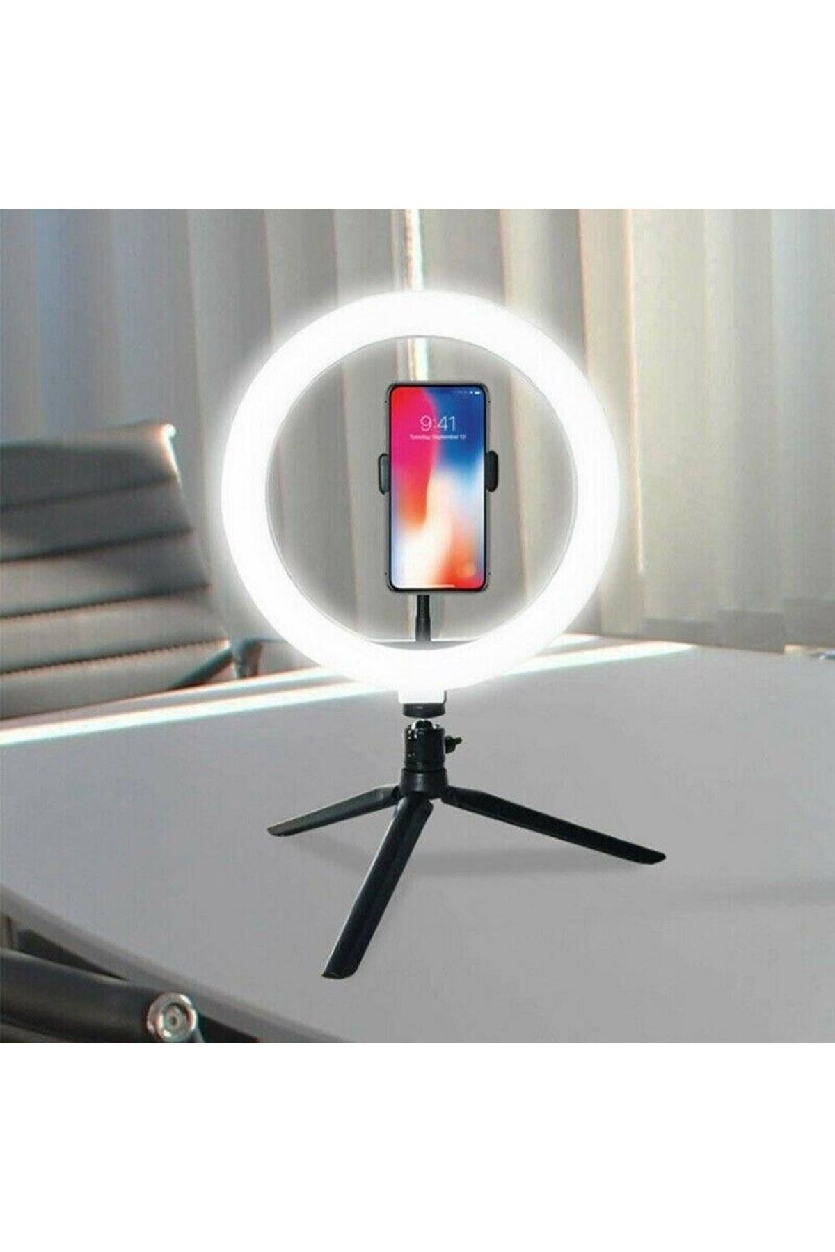 TBL Dekor® 8inç 20cm Youtube Instagram Tiktok Selfie  Stüdyo Video Fotoğraf Ring Light  Tripod Led Halk