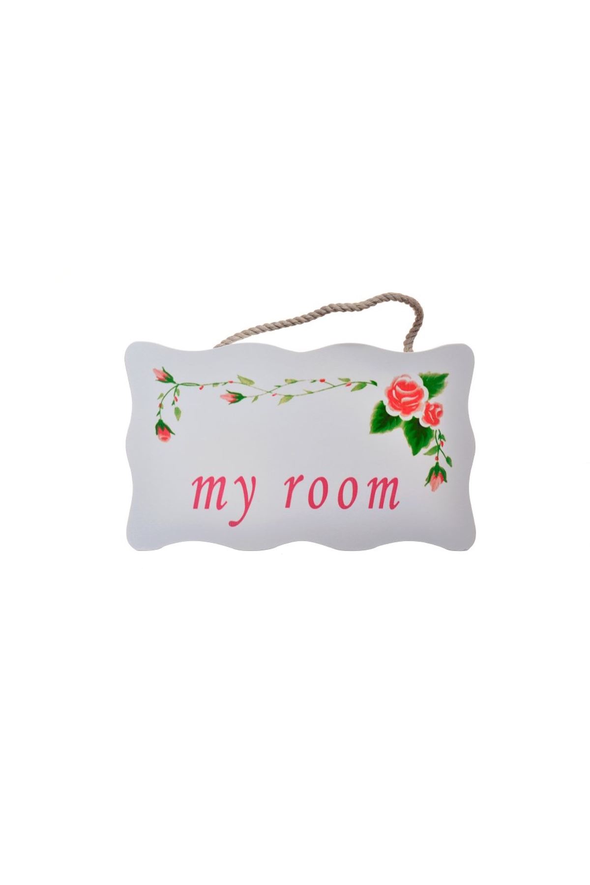 TBL Dekor® Decotown My Room Benim Odam Dekoratif Çiçek Desenli Kapı Askısı