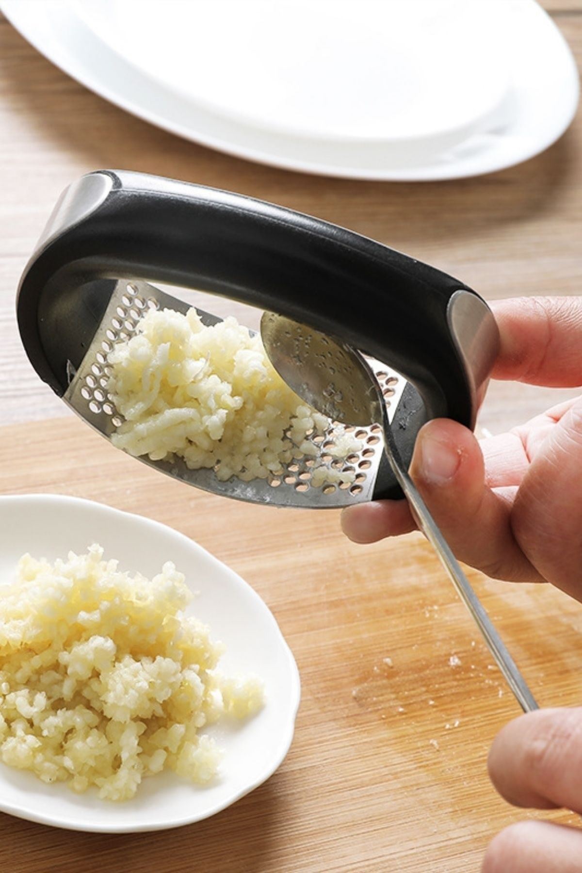 TBL Dekor® Yeni Sarımsak Ezici Paslanmaz Çelik Garlic Press
