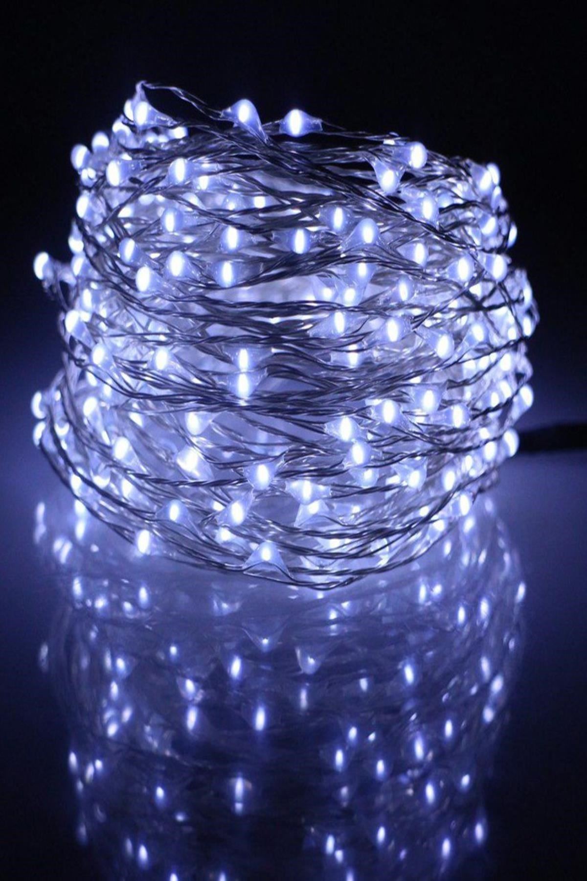 TBL Dekor® Pilli 5 metre Dekoratif Peri Led Beyaz Aydınlatma Süsleme Lambası