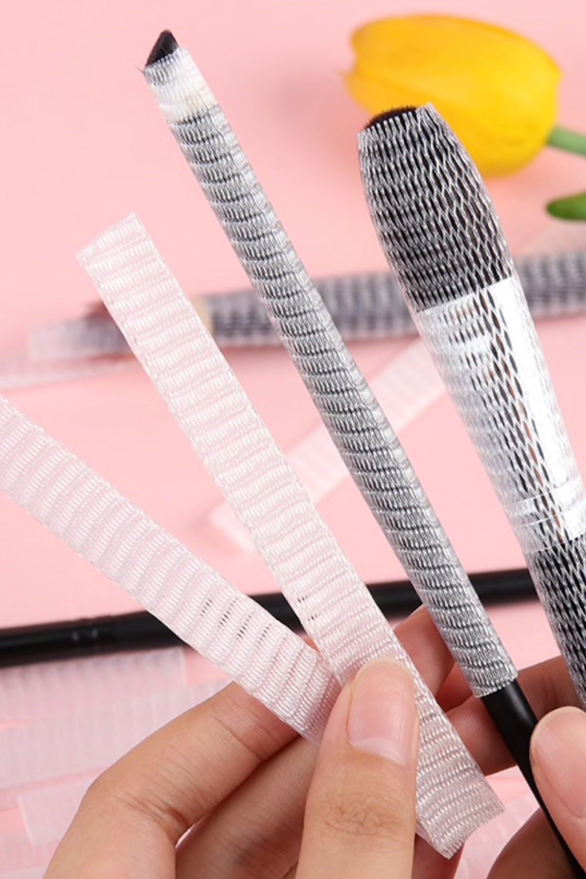 TBL Dekor® Makyaj Far Allık Kontür Eyeliner Fırça Malzemeleri Ürünleri Koruyucu File Kapak Örgü Kılıf S