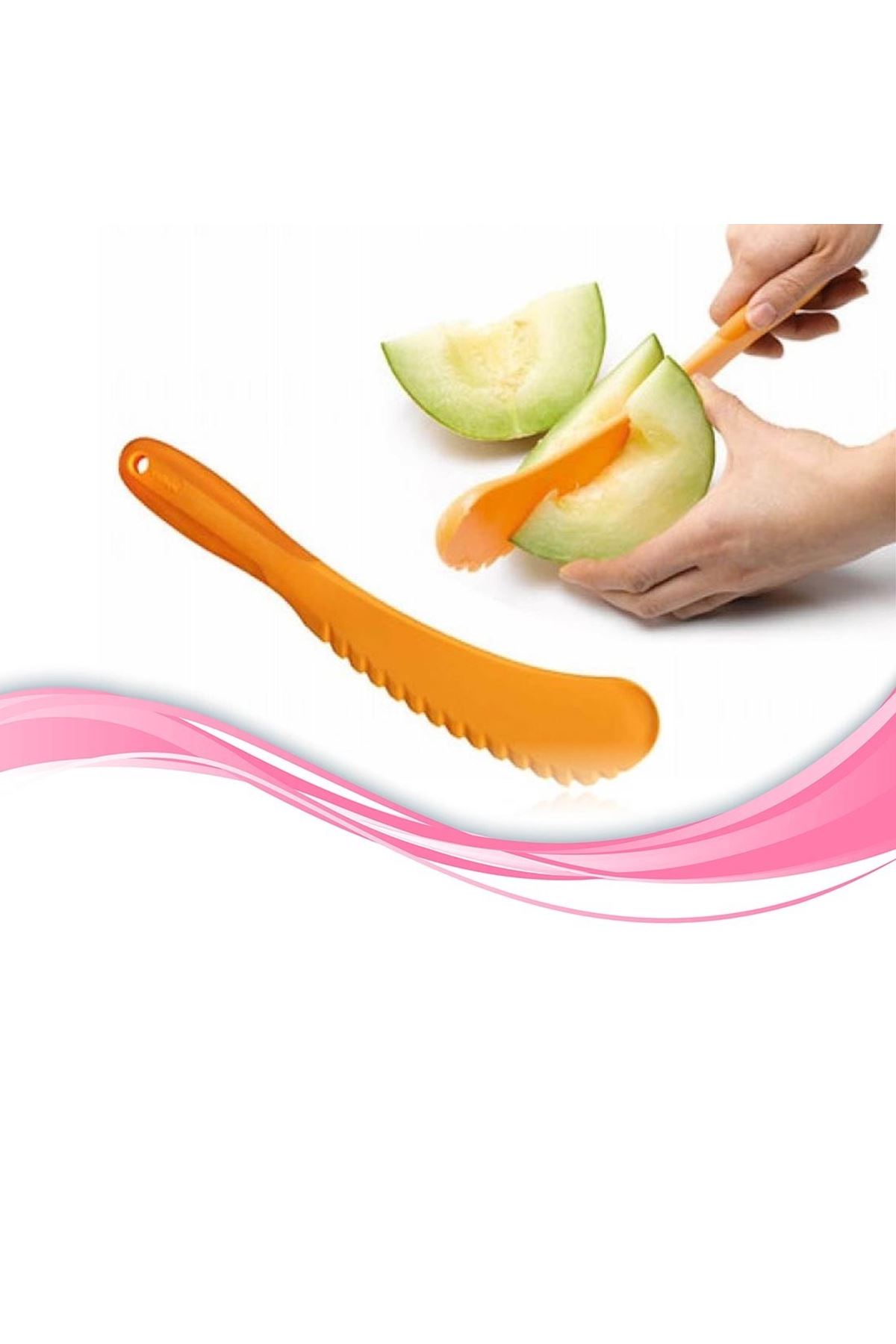 TBL Dekor® Pratik Kolay Kavun Kesme Çekirdek Ayıklama Bıçağı Plastik Aparat