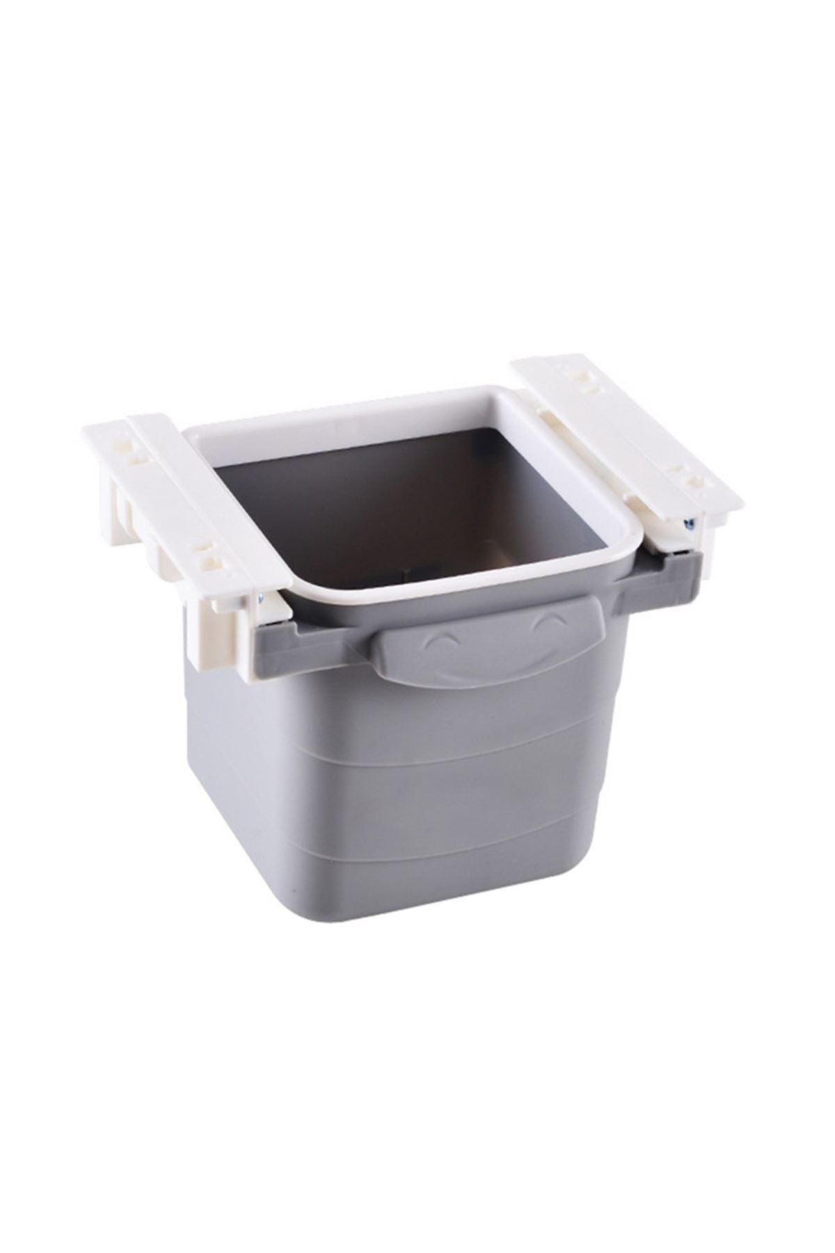 TBL Dekor® Mini Masa Çöp Kovası Plastik Tezgah Altı Geri Çekilebilir Yapışkanlı Görünmez Bölme Pratik