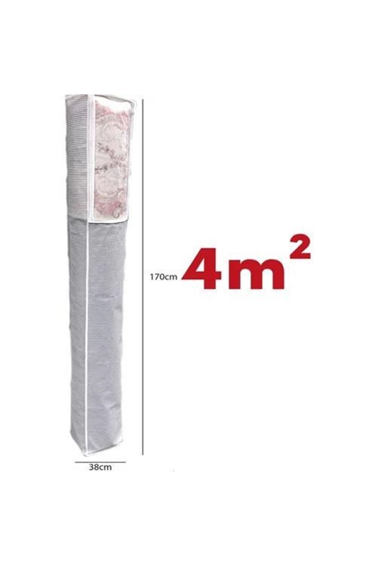 TBL Dekor® Pencereli Halı Hurcu Toz geçirmez Sağlam Dayanıklı Hurç Organizer 4m²