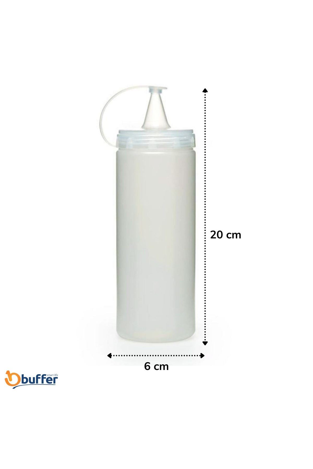 TBL Dekor® Şeffaf Kapaklı Sızdırmaz Yağlık Sosluk Şişesi Plastik Yağdanlık 400 ml AP-9028