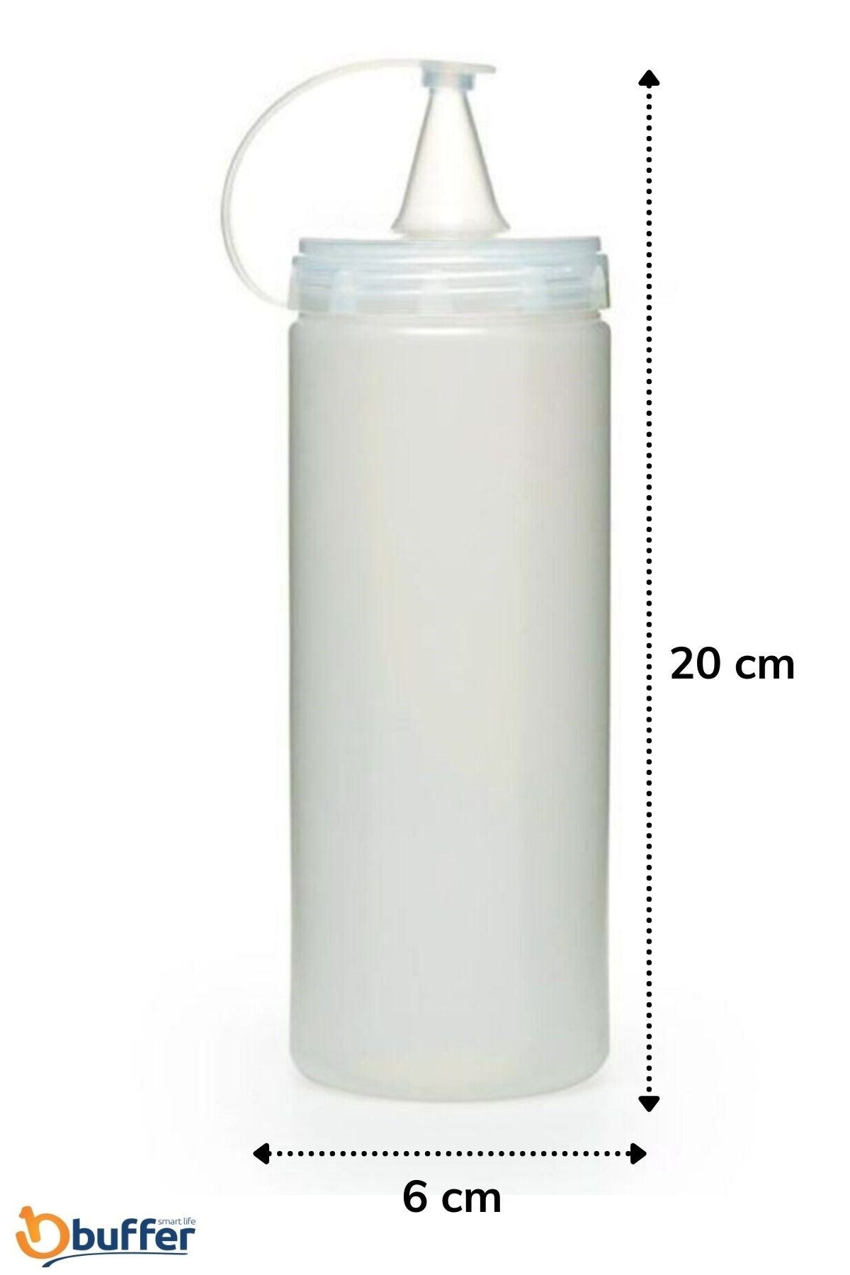 TBL Dekor® Şeffaf Kapaklı Sızdırmaz Yağlık Sosluk Şişesi Plastik Yağdanlık 400 ml AP-9028