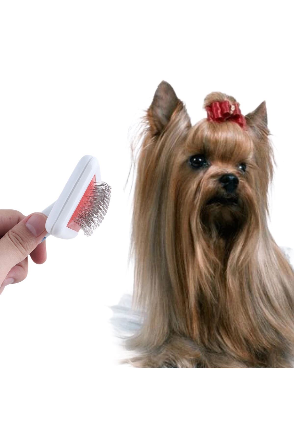 TBL Dekor® Paslanmaz Evcil Hayvan Kedi Köpek Tüy Tarama Toplama Fırçası Kolay Temizlenir Bakım Aleti