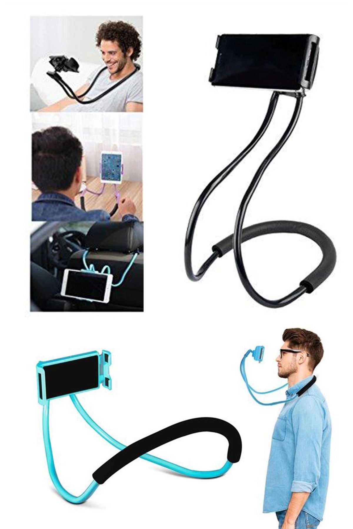 TBL Dekor® Boyuna Asılan Ergonomik 360 Derece Cep Telefonu Tutucu Stand