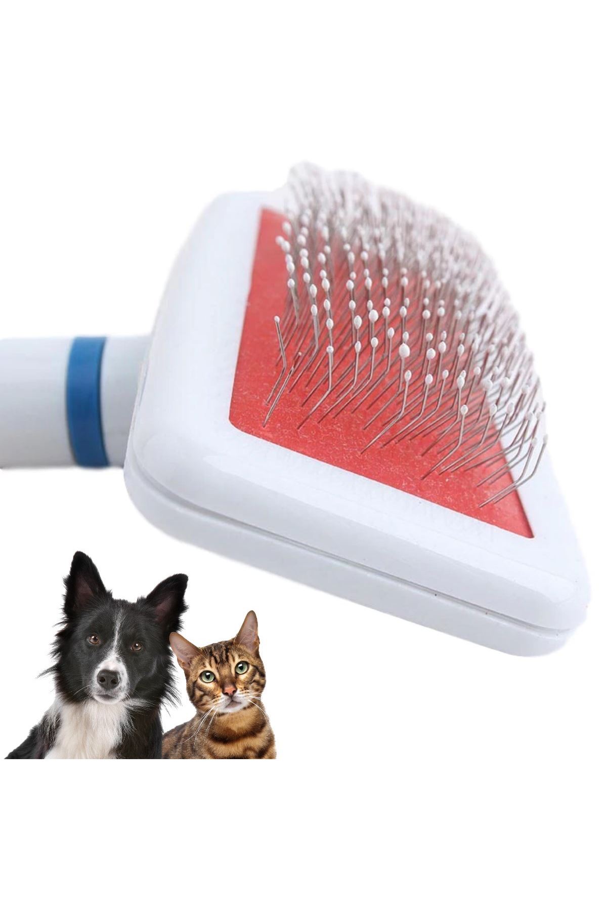 TBL Dekor® Paslanmaz Evcil Hayvan Kedi Köpek Tüy Tarama Toplama Fırçası Kolay Temizlenir Bakım Aleti