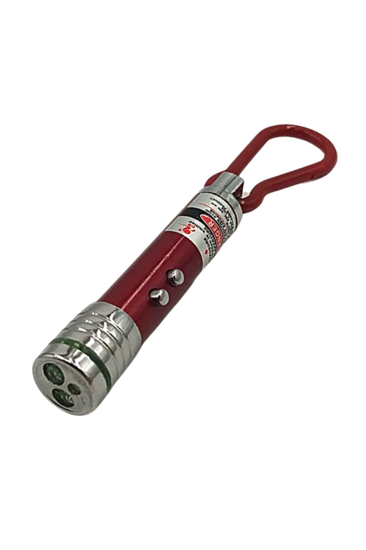 TBL Dekor®  3 Fonksiyonlu Kırmızı Beyaz Işıklı Led Lazer Kedi Köpek Oyuncak Anahtarlık
