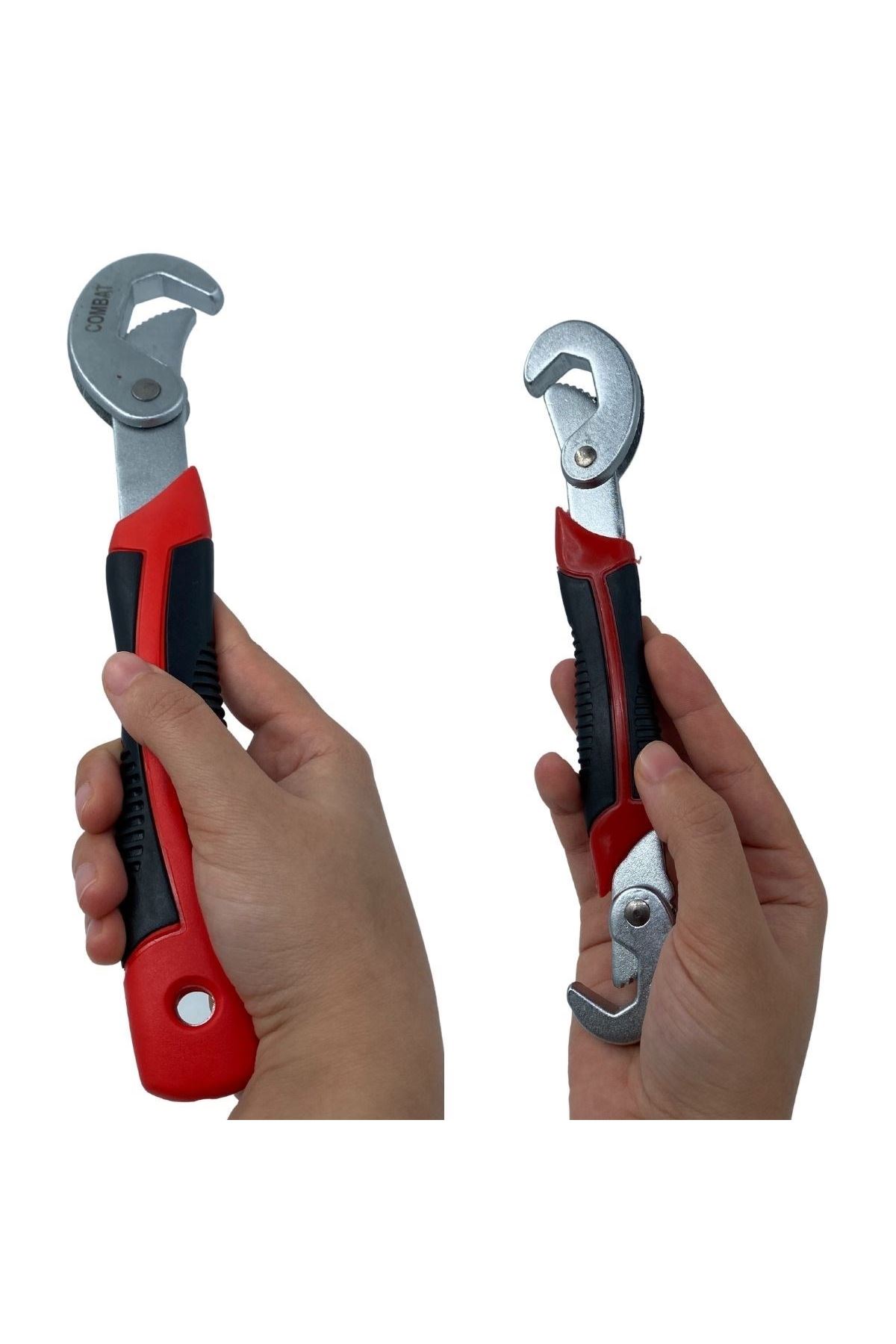 TBL Dekor® Çok Fonksiyonlu Ergonomik  Ayarlanabilir Büyük Küçük Akıllı Pense Anahtar 2li Set