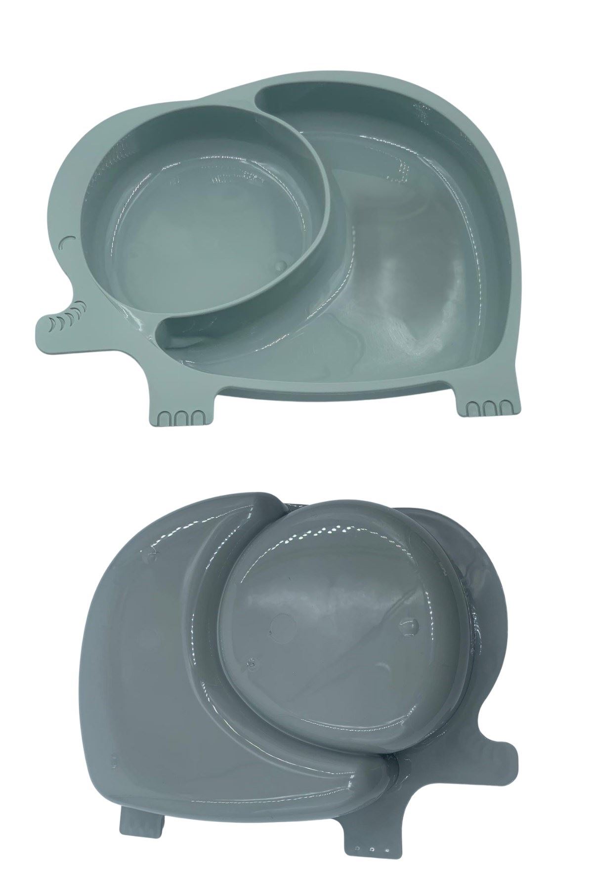TBL Dekor® Bebek ve Çocuk için Sevimli Fil Model Desenli Yemek Bebek Mama Kabı Bölmeli Tabak