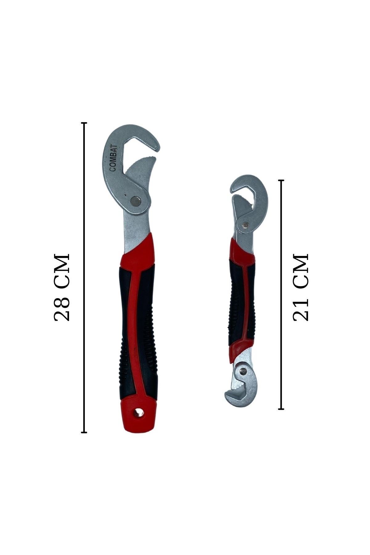 TBL Dekor® Çok Fonksiyonlu Ergonomik  Ayarlanabilir Büyük Küçük Akıllı Pense Anahtar 2li Set
