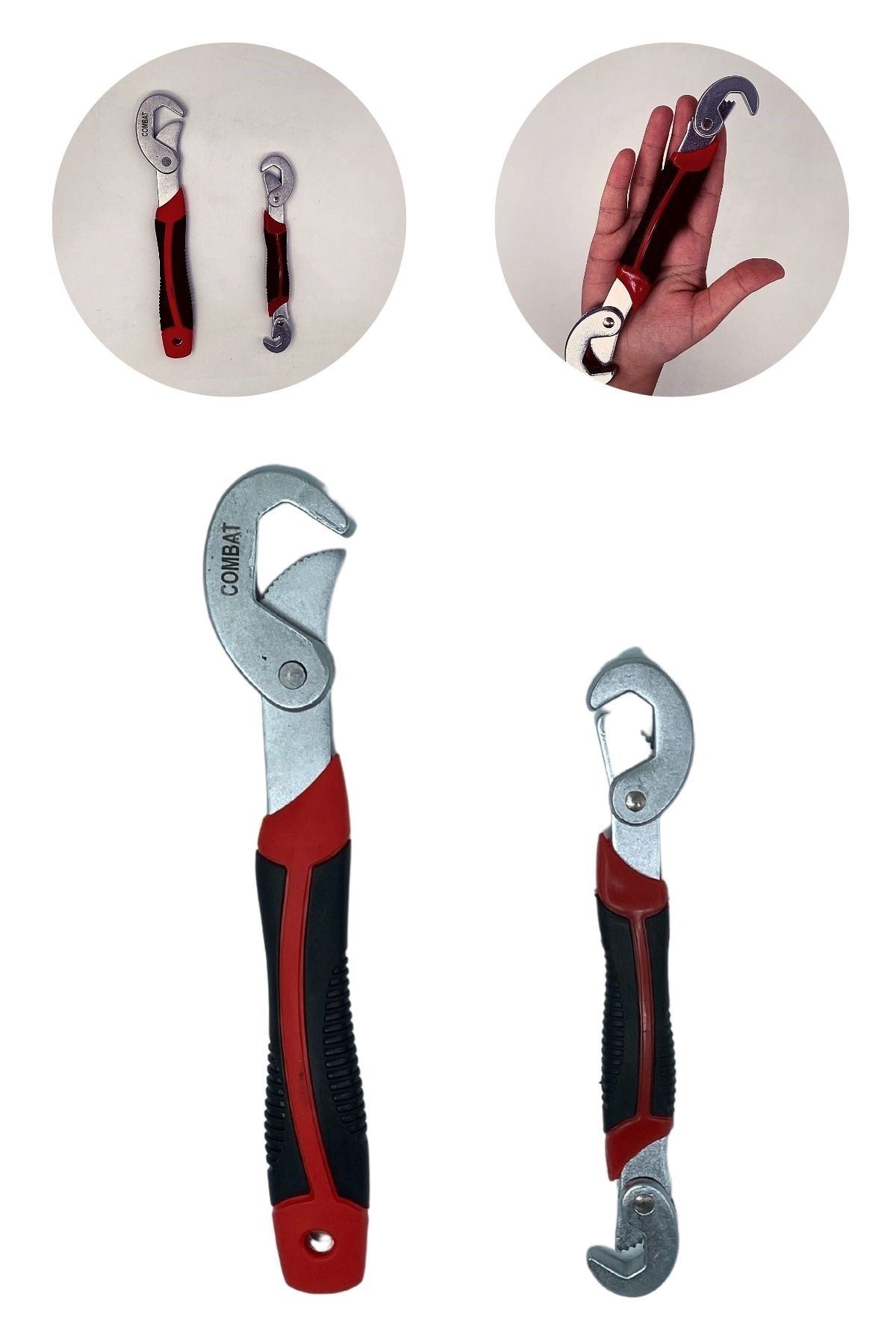 TBL Dekor® Çok Fonksiyonlu Ergonomik  Ayarlanabilir Büyük Küçük Akıllı Pense Anahtar 2li Set