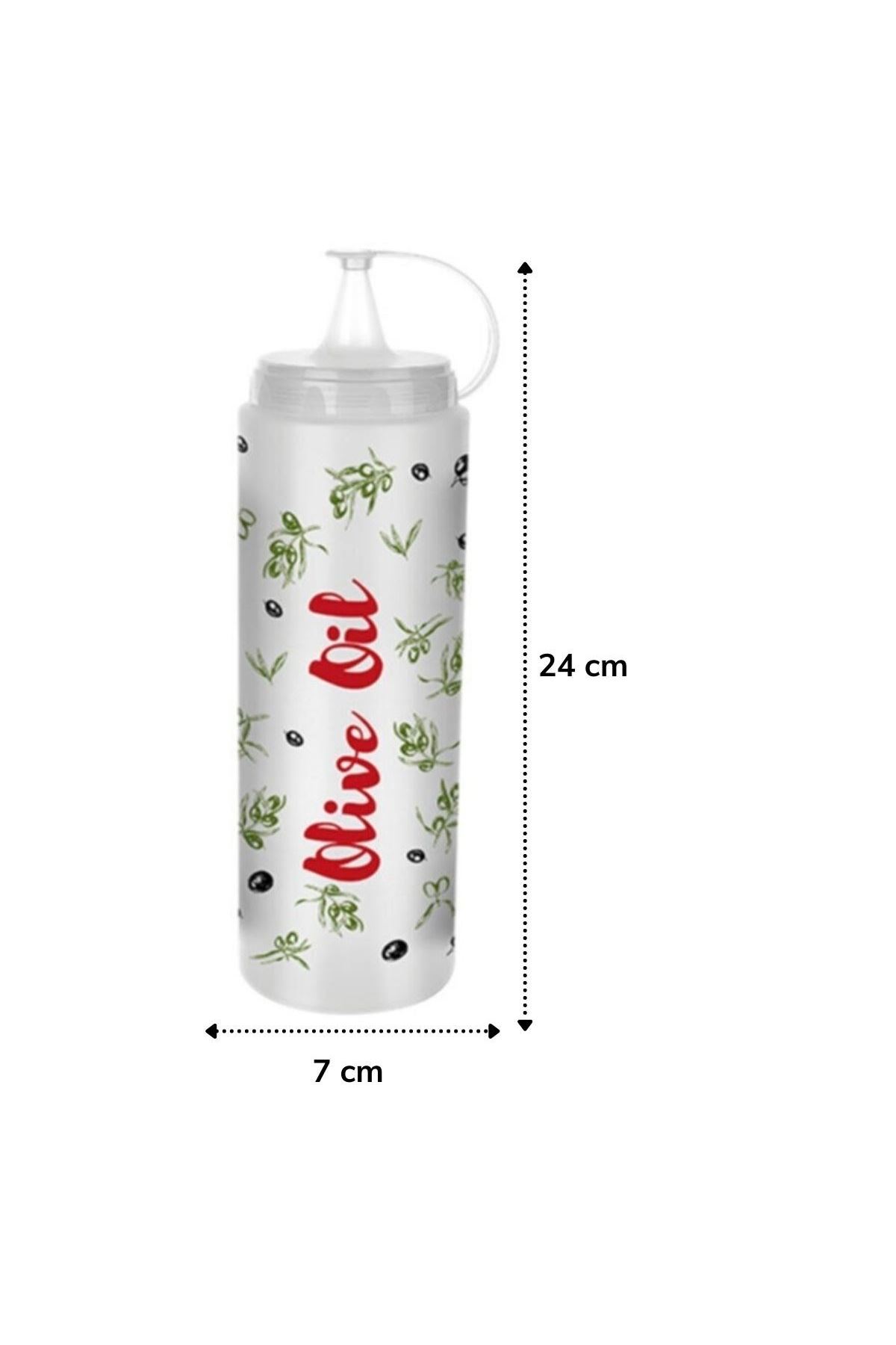 TBL Dekor® Şeffaf Kapaklı Sızdırmaz Yağlık Sosluk Şişesi Plastik Yağdanlık Master Chef AP-9471