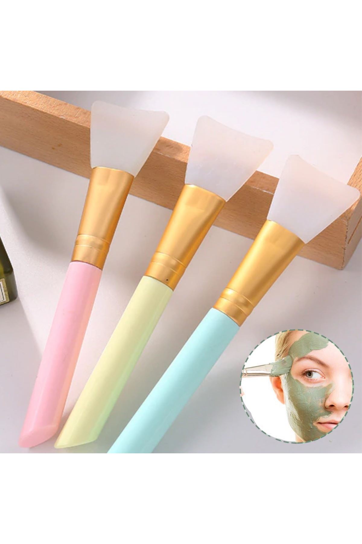 TBL Dekor® 2li Silikon Temizlemesi Kolay Kullanılabilen Yüz Cilt Bakımı Maske Ve Krem Spatulası