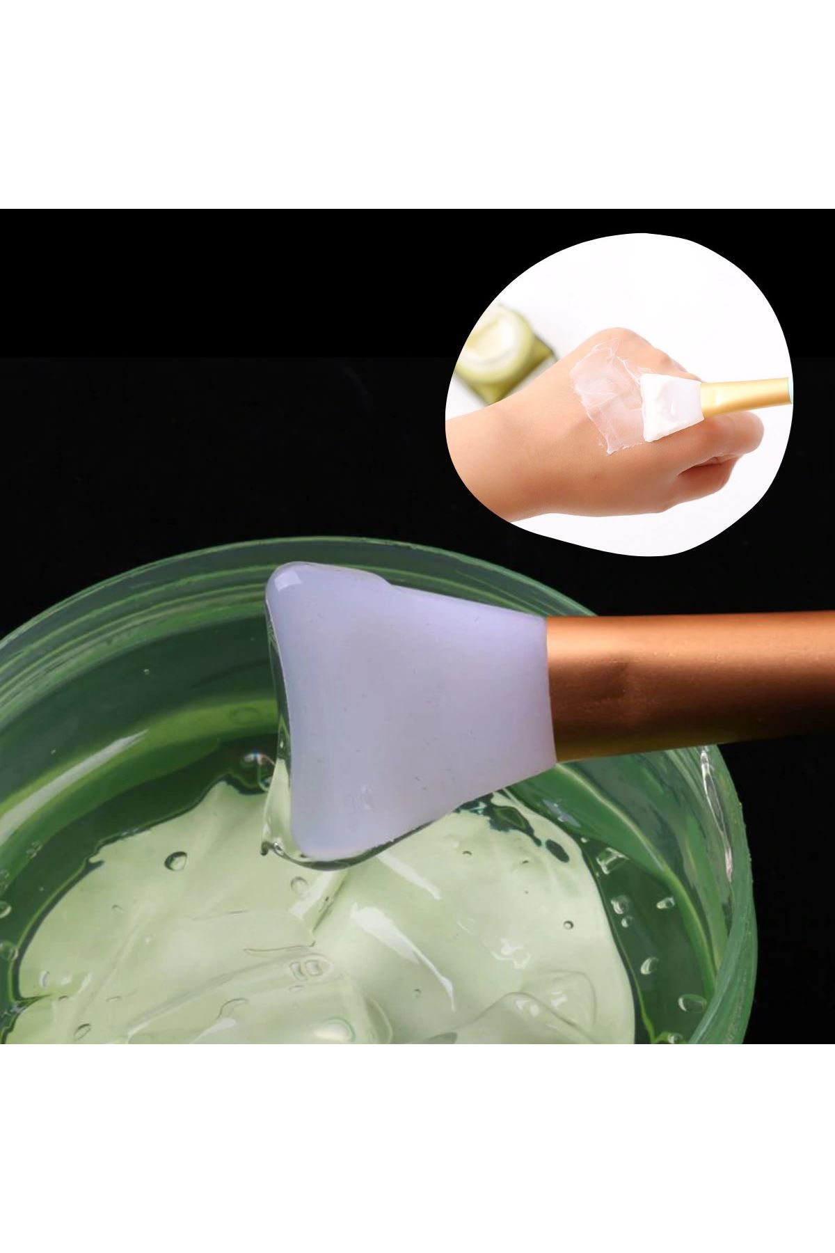 TBL Dekor® 2li Silikon Temizlemesi Kolay Kullanılabilen Yüz Cilt Bakımı Maske Ve Krem Spatulası