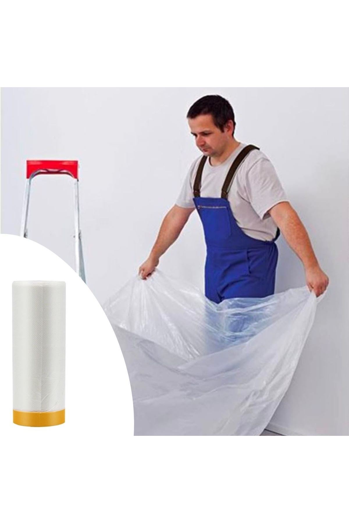 TBL Dekor®  Boya Badana Eşya Koruma Hışır Örtüsü 280cm x 15 mt  Yapışkanlı Hışır Örtü