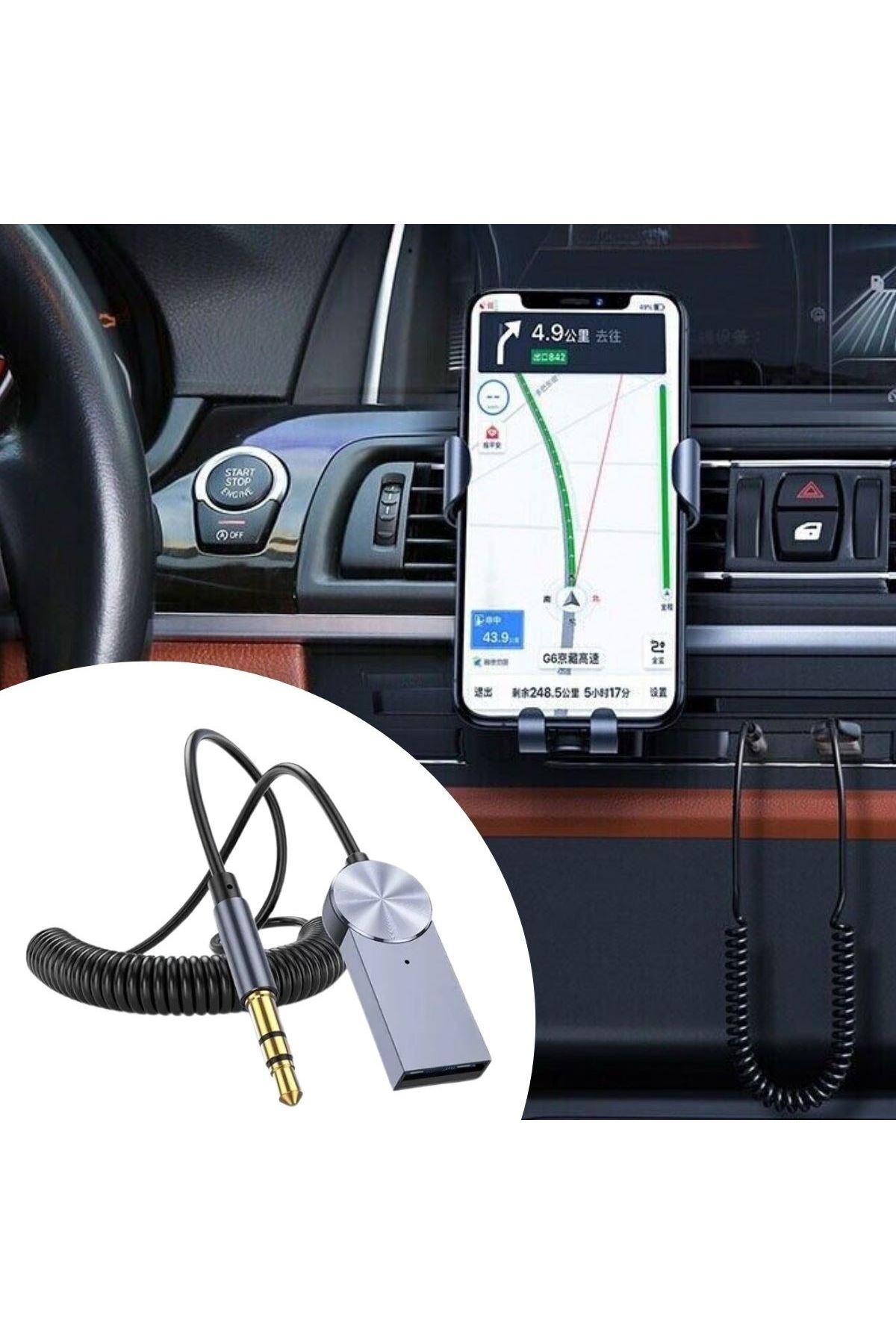 TBL Dekor® Araba için Bluetooth Aux Alıcısı Wireless Araç Kiti