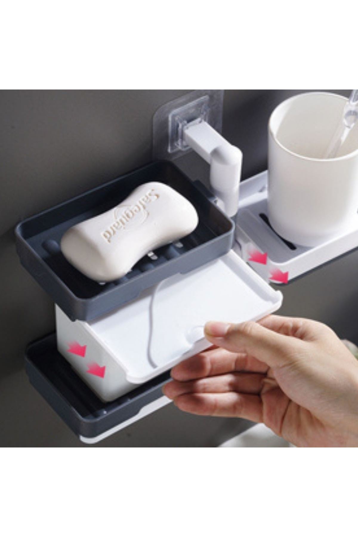 TBL Dekor® Çoklu Sabun Tutucu Fonksiyonel Banyo Sabunluk
