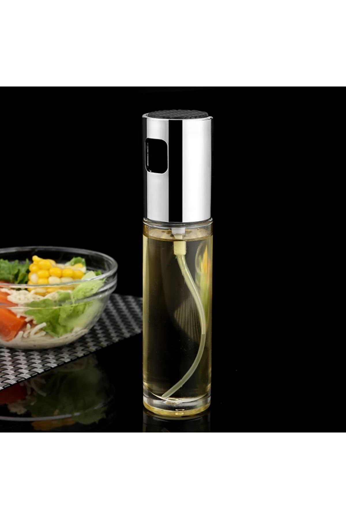TBL Dekor® 100ml Kapasiteli Şeffaf Spreyli Yağdanlık Sosluk Yağ Püskürtücü Yağ Şişesi