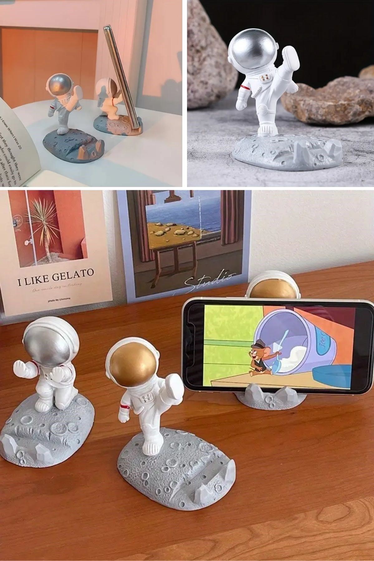 TBL Dekor® Mini Astronot Model Telefon ve Tablet Tutucu Standı
