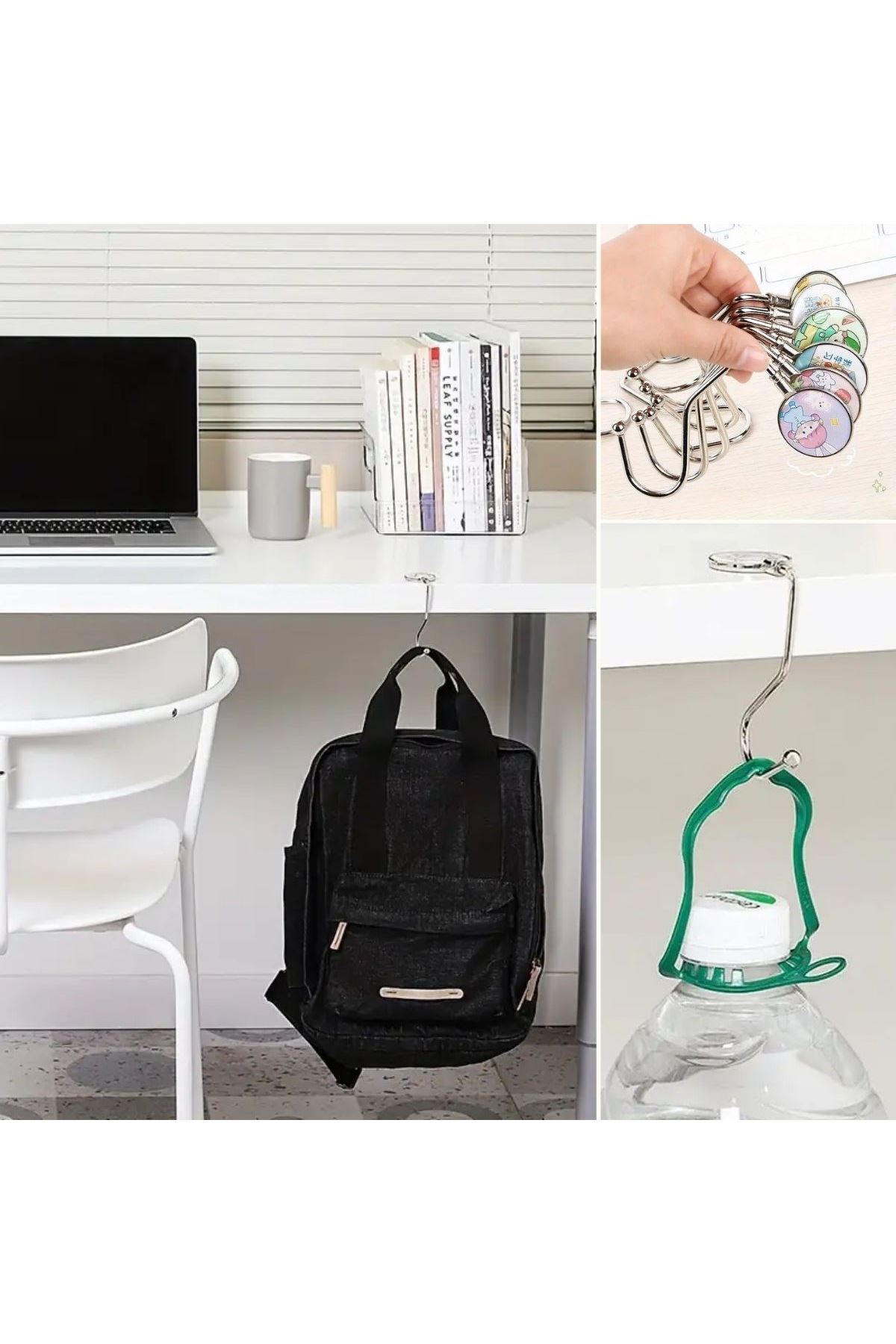 TBL Dekor® Masaya Takılabilen Çanta Askısı Çanta Tipi Pratik Metal Çanta Kanca