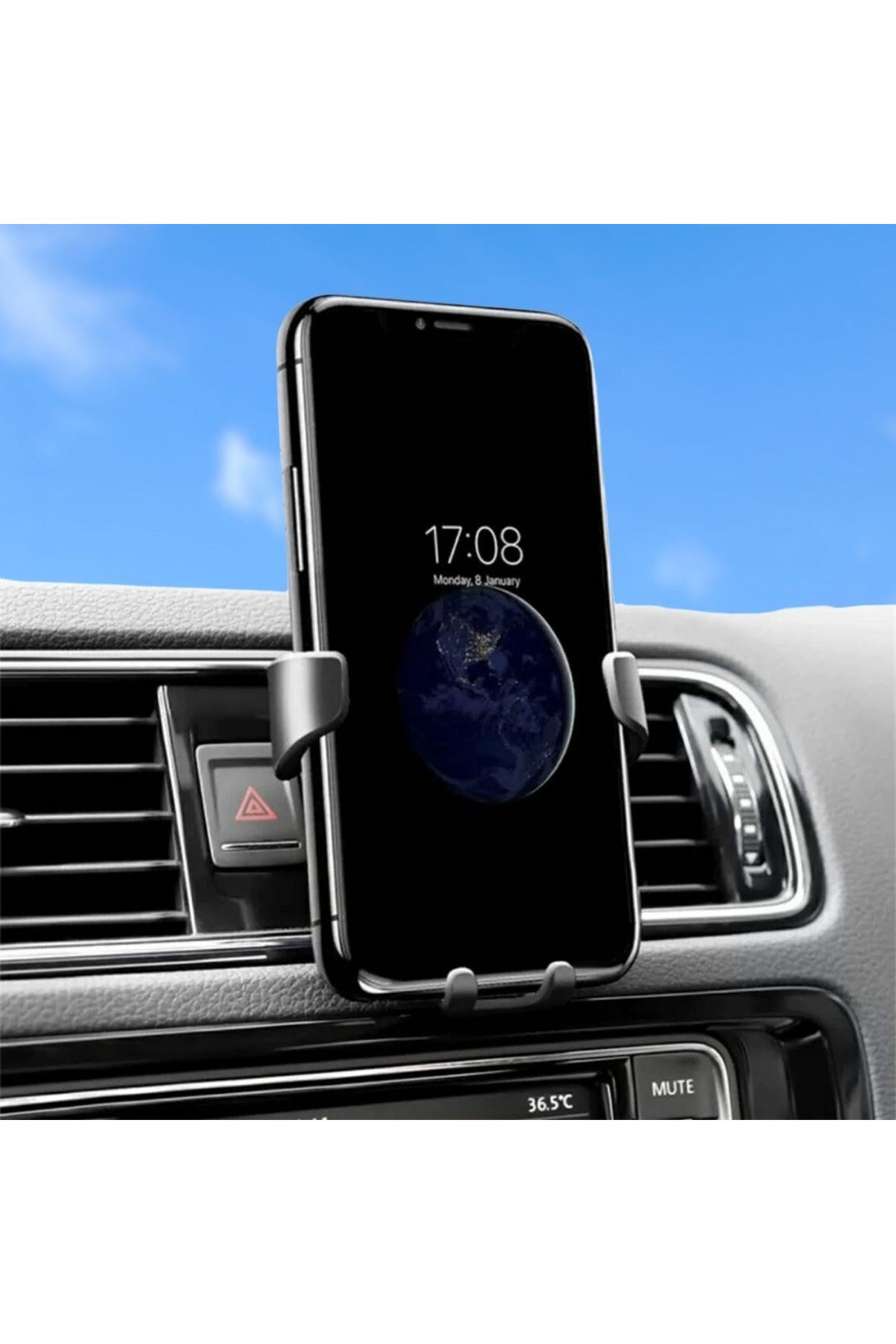 TBL Dekor®  Araç İçi Klima Izgarasına Takılabilen Plastik Oto Telefon Tutucu Gravity