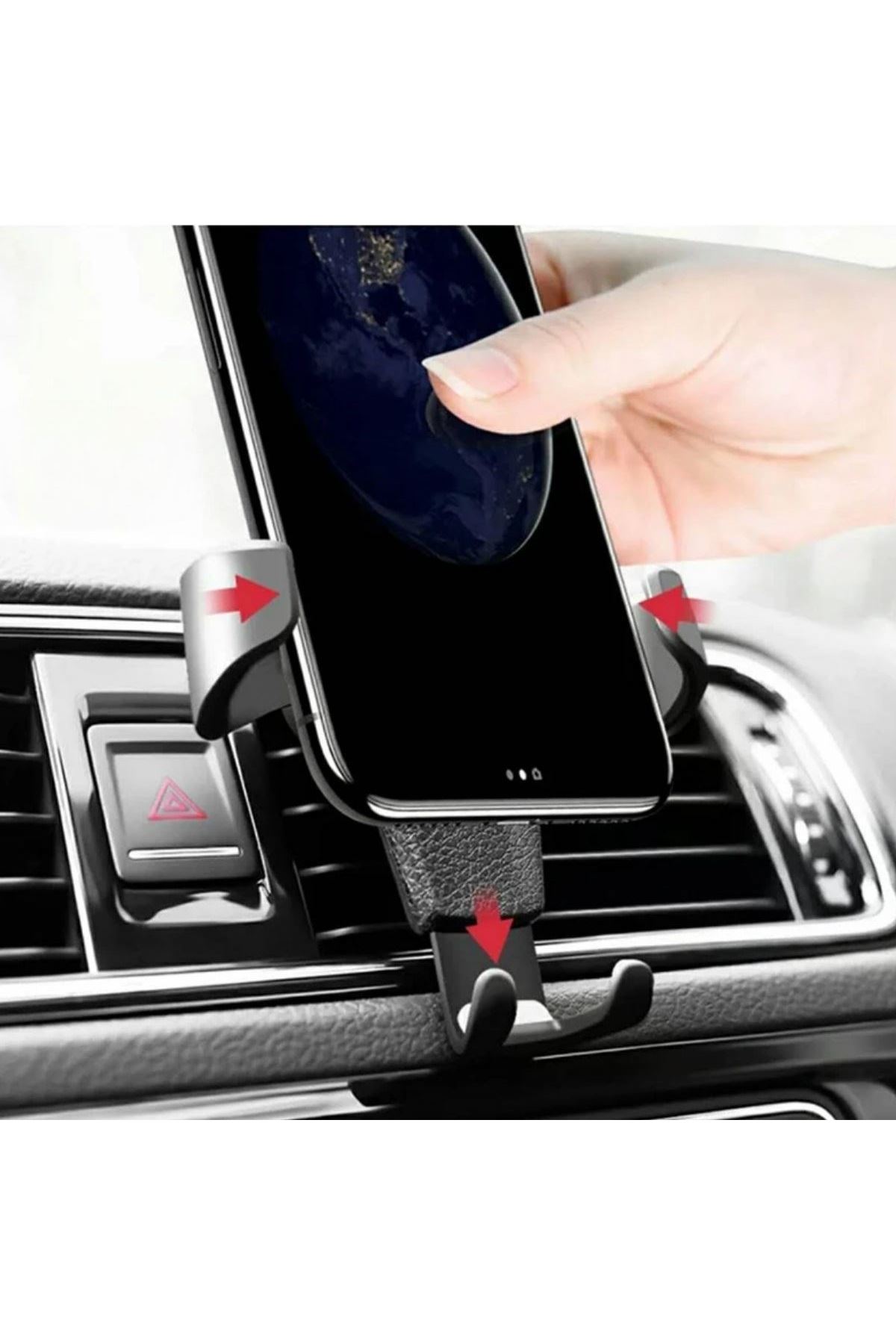 TBL Dekor®  Araç İçi Klima Izgarasına Takılabilen Plastik Oto Telefon Tutucu Gravity
