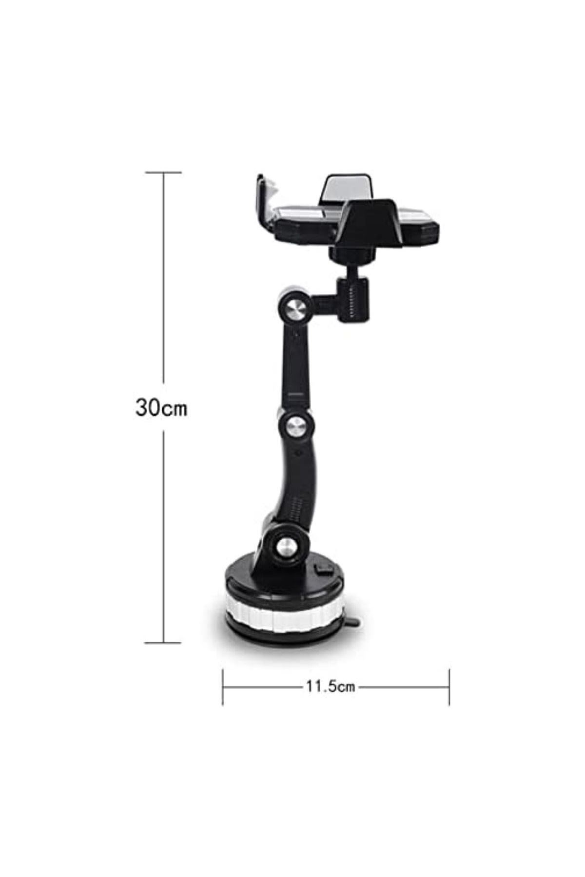 TBL Dekor® Jel Vantuzlu Cama Takılabilen Güçlü 360 Derece Dönebilen Ayarlanabilir Araç Içi Vantuzlu Telefon Tutucu