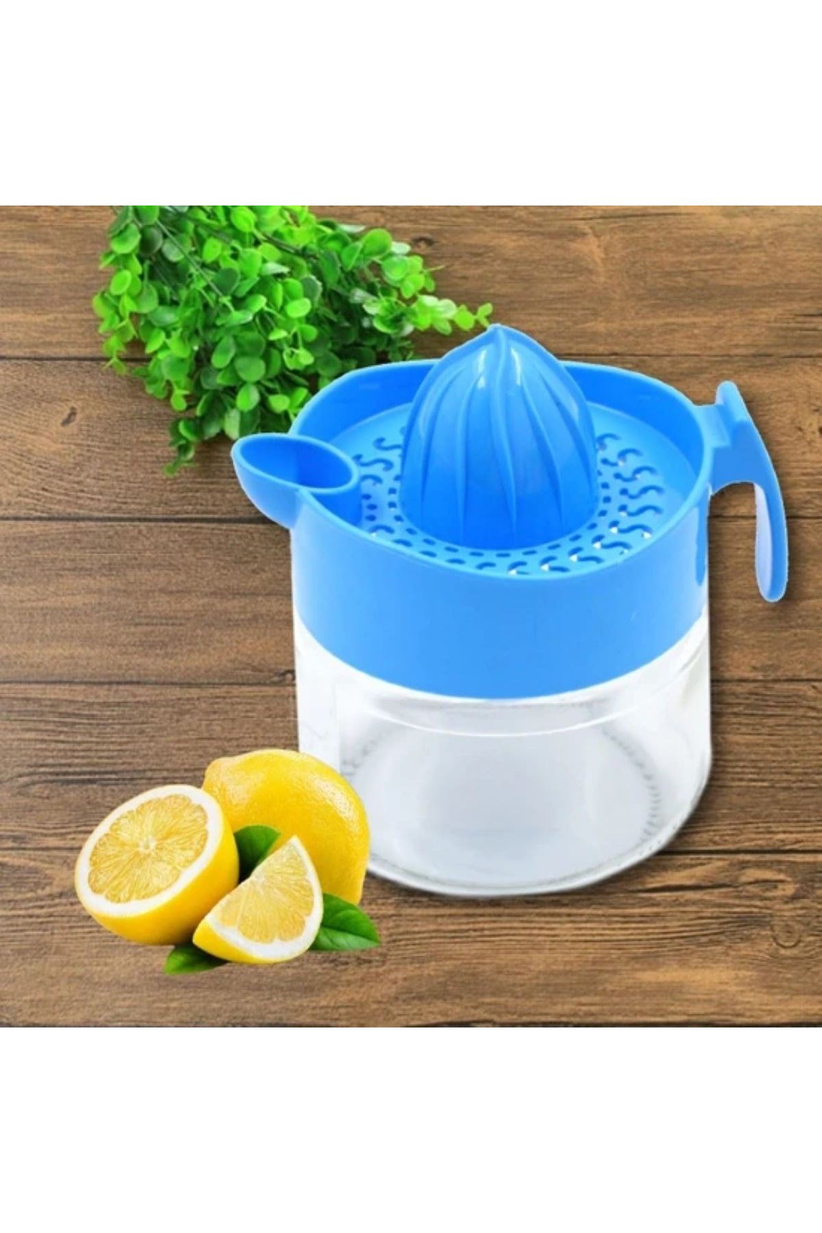 TBL Dekor® 300ml Cam Hazneli Pratik Limon Narenciye Sıkacağı KC-405