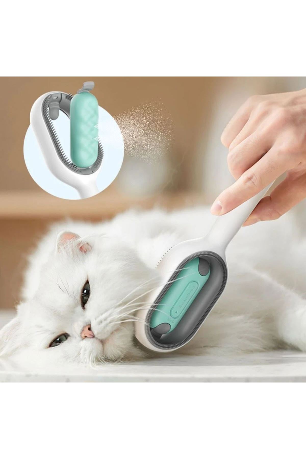 TBL Dekor® Su Hazneli Kedi ve Köpek Tüyü Toplamama Fırçası Su Hazneli Pet Tarağı