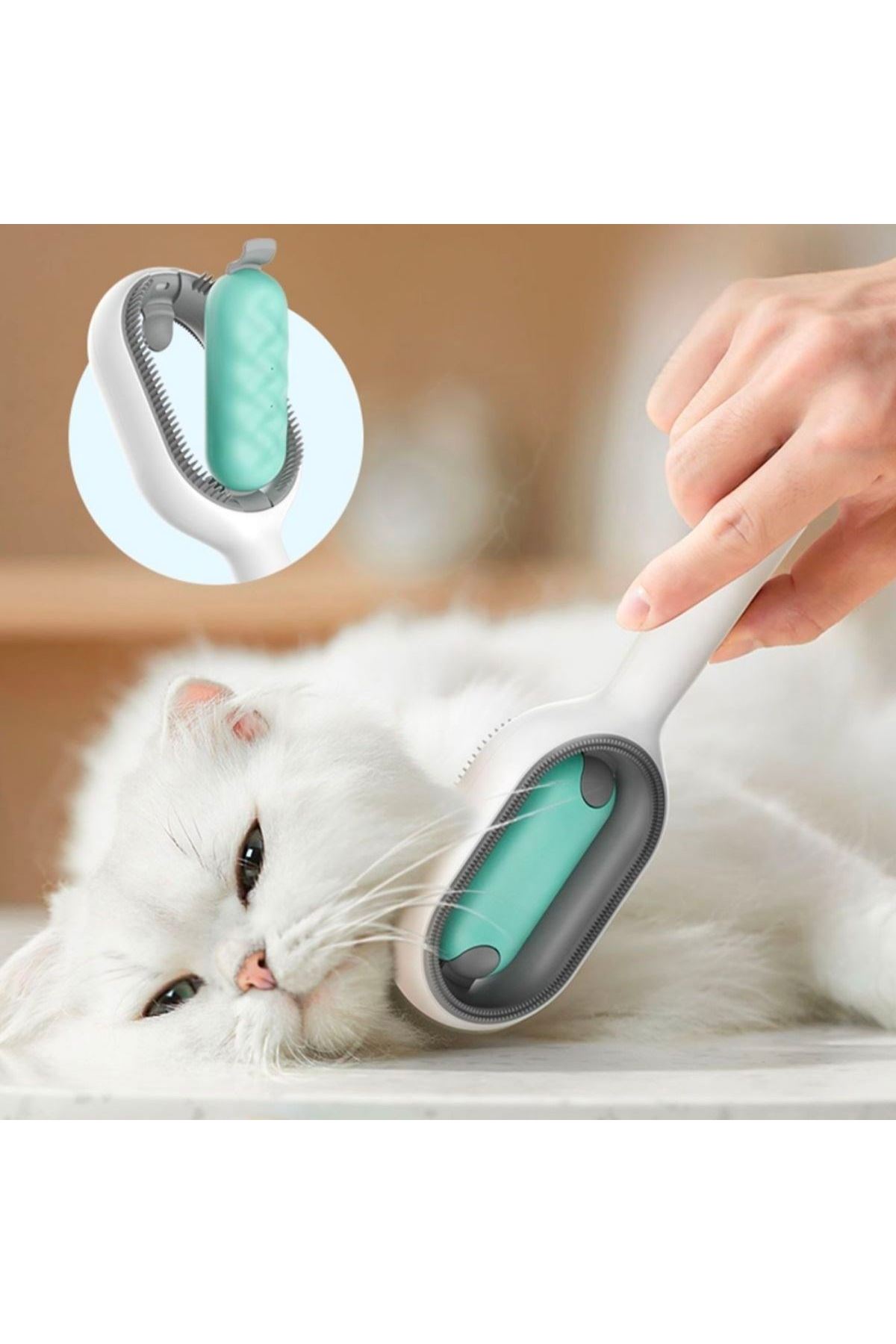 TBL Dekor® Evcil Hayvanlar İçin Çift Taraflı Pet Fırçası Nemli Tüy Tarama Tarağı