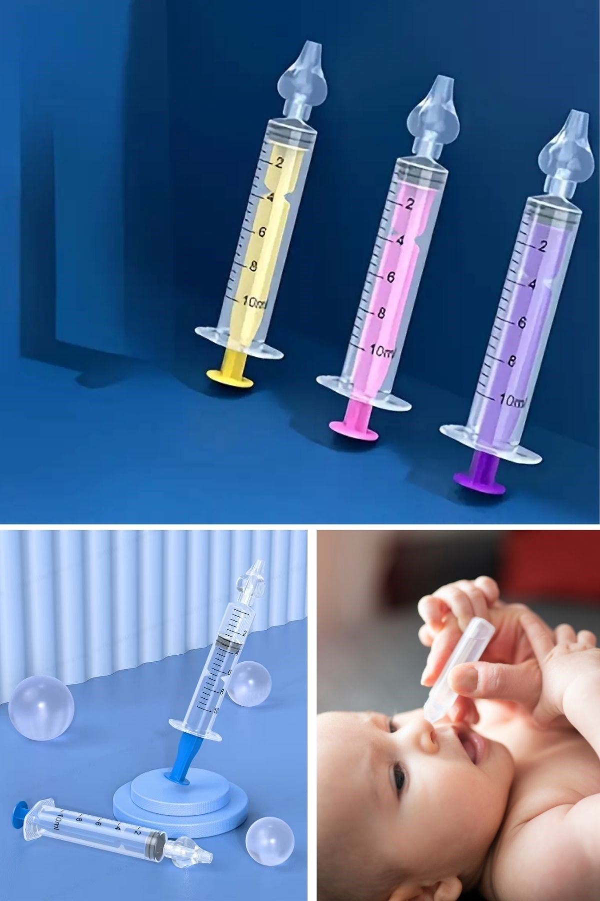 TBL Dekor® Yeniden Kullanılabilir, Manuel Burun Temizleyici 10ml Kapasiteli Burun Açıcı Şırınga