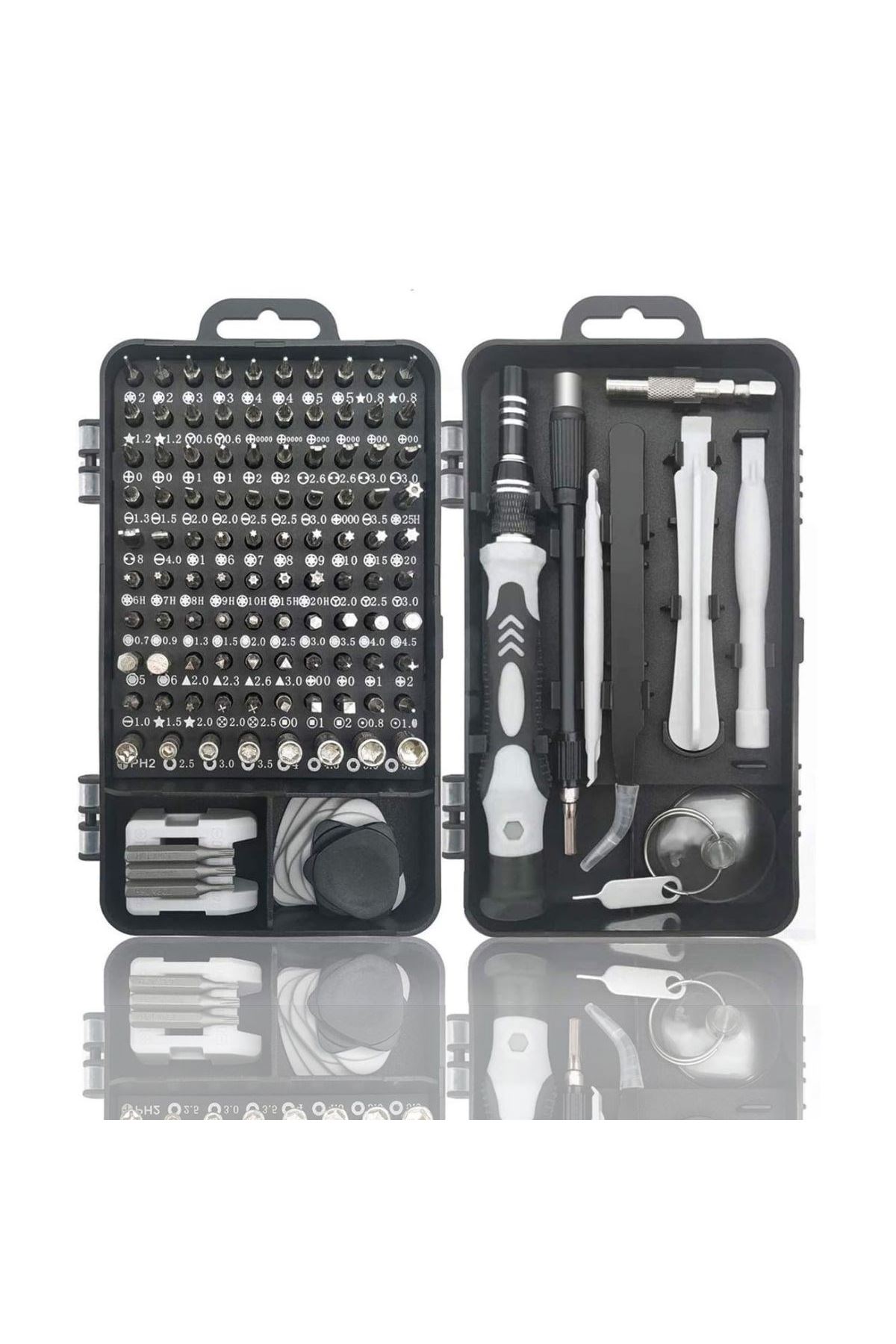 TBL Dekor® Hassas Tornavida Seti Bilgisayar Pc Telefon Onarım Aracı Seti Manyetik 115 in 1 Tornavida Seti