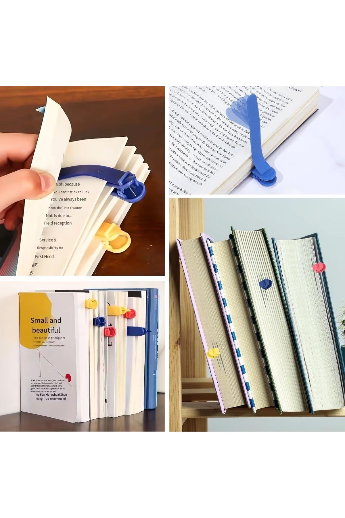 3’lü Otomatik Kitap Ayıracı – Akıllı Silikon Yer İmi Klips Seti, Okuma Severler İçin Pratik Kitap Aksesuarı