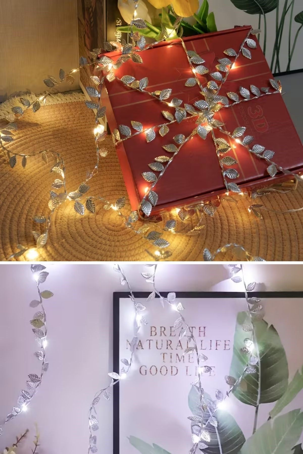 3 Metre Yaldızlı Gümüş LED Işık – Dekoratif Ortam ve Yılbaşı Aydınlatması
