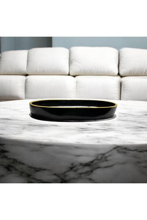 Dekor  Dekoratif Tepsi – Şık & Modern , Mum Kasesi, Orta Sehpa Obje Çok Amaclı Kase