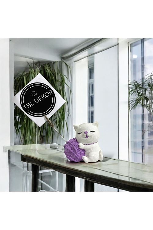 Sevimli Kedi Figürlü Not Tutucu - Şirin ve İşlevsel Masa Dekoru